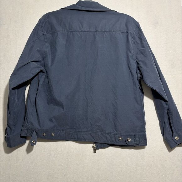 VTG London Fog Bomber Jacket Mens Small Full Vislon Zip Lightweight Blue - Picture 10 of 14